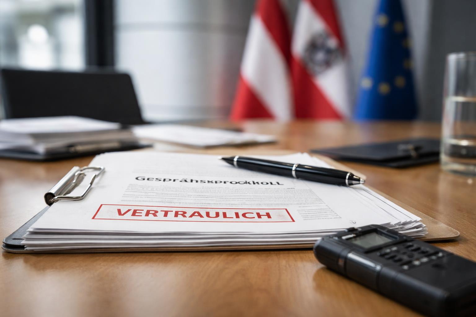 Redaktionelle Szene zum Thema „Ruck soll in Gesprächsprotokoll auch Minister Hattmannsdorfer kritisiert haben“