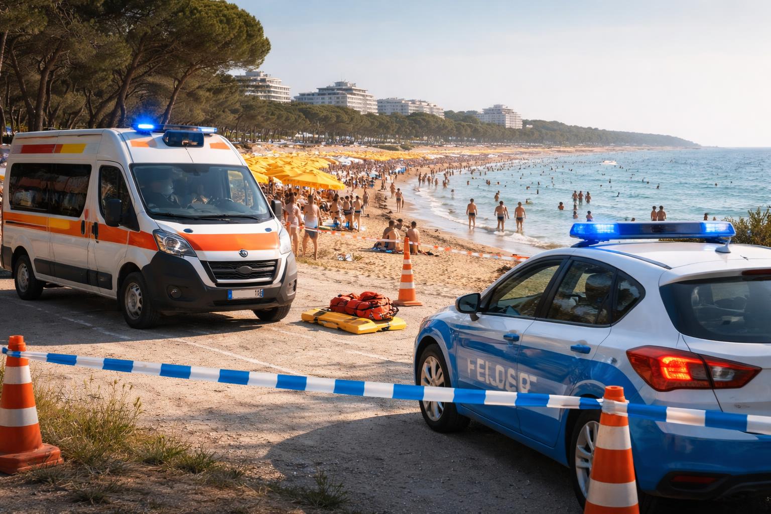 Redaktionelle Szene zum Thema „Ruhigeres Pfingstwochenende in Lignano, aber zwei Unfälle trüben Bilanz“