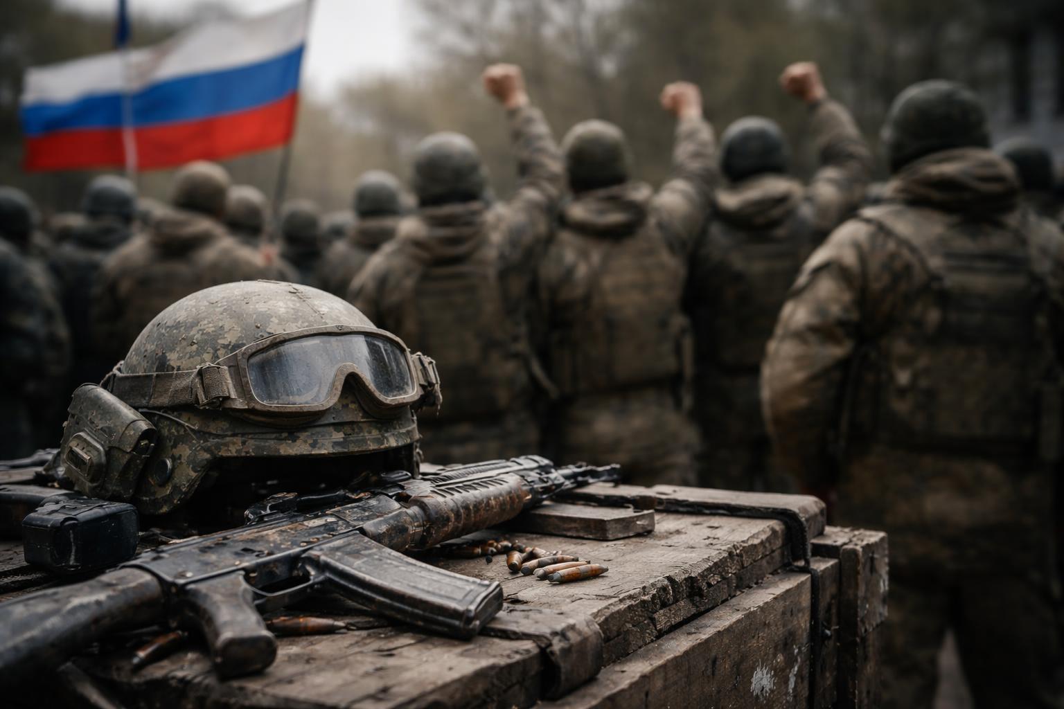 Redaktionelle Szene zum Thema „Russische Soldaten erheben Vorwürfe gegen Kommandeure“