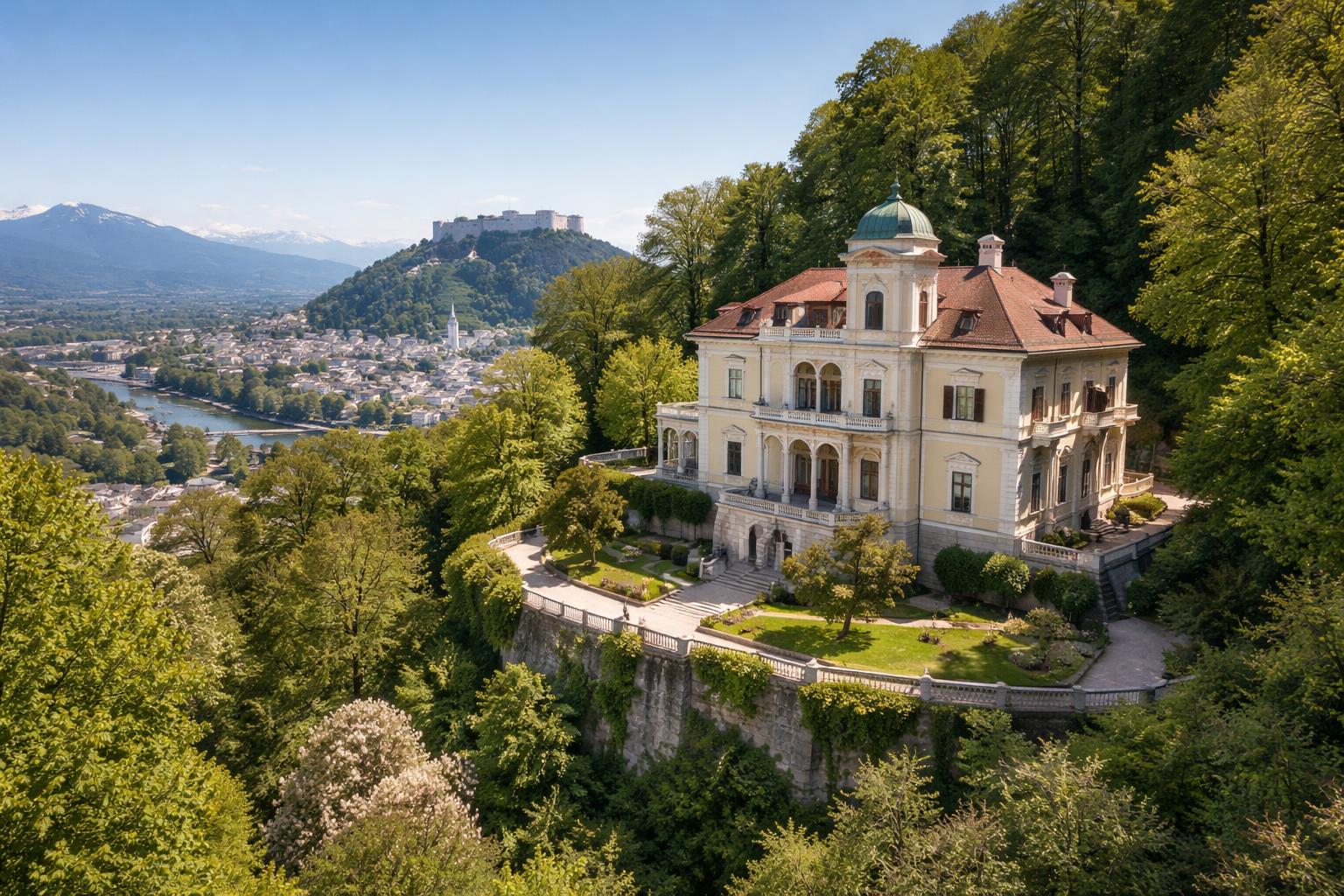 Redaktionelle Szene zum Thema „Salzburg sucht Käufer für historische Villa am Kapuzinerberg“