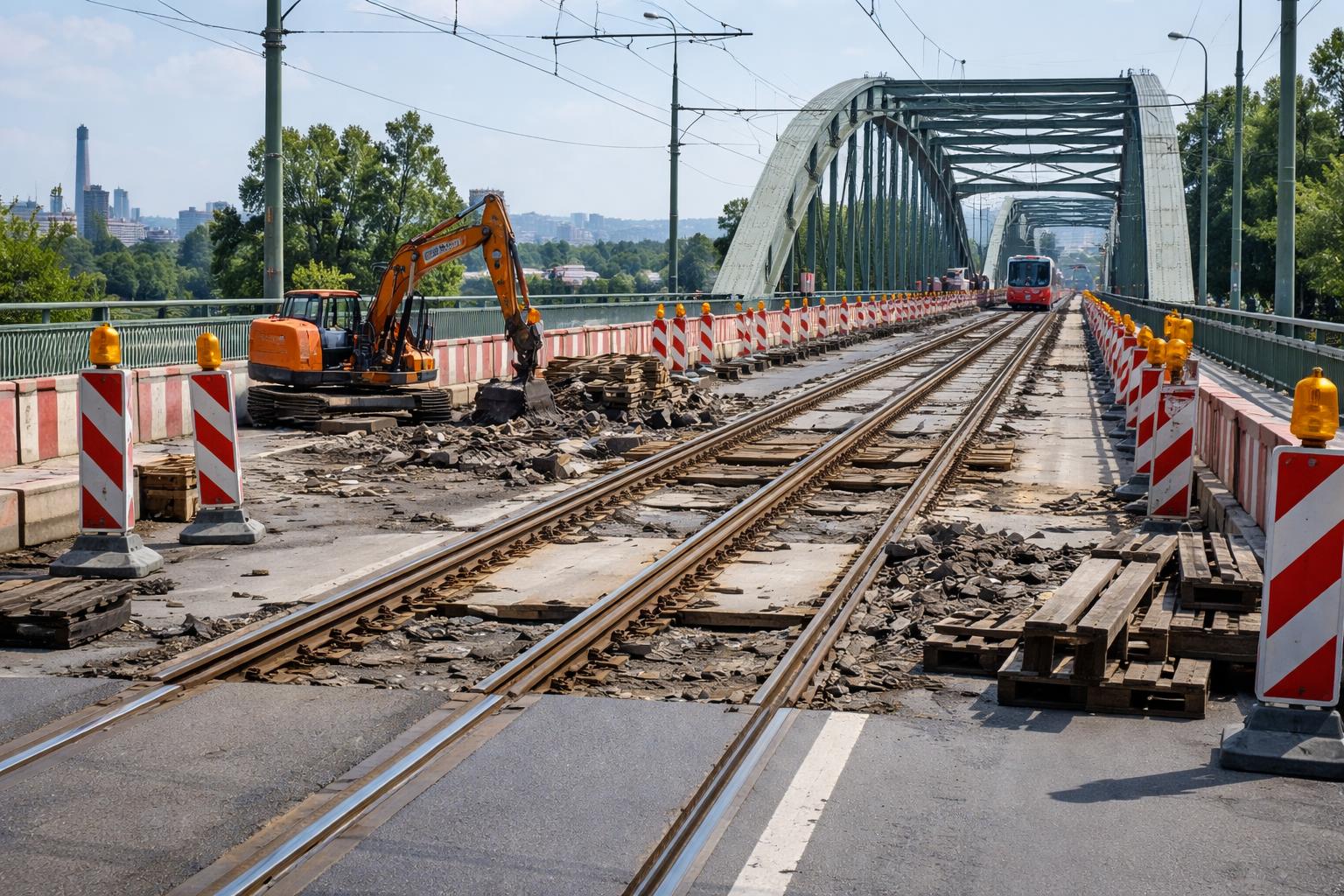 Redaktionelle Szene zum Thema „Sanierung der Floridsdorfer Brücke beginnt am Dienstag“