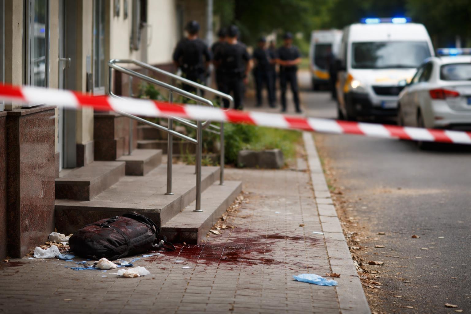 Redaktionelle Szene zum Thema „Schüsse in Rekrutierungszentrum in Odessa: Vier Verletzte“