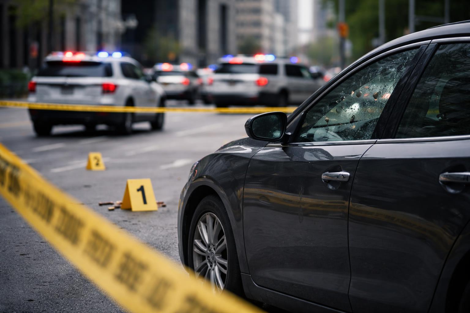 Redaktionelle Szene zum Thema „Schüsse vor US-Konsulat in Toronto: Keine Verletzten, Pkw flüchtete“