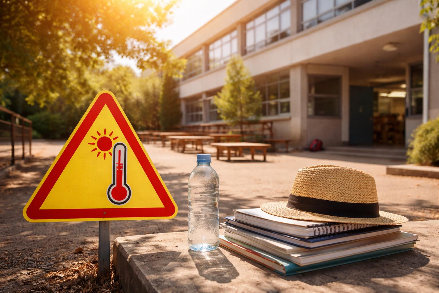 Redaktionelle Szene zum Thema „Schulen sollen bei Hitzewellen künftig nach Warnstufen reagieren“