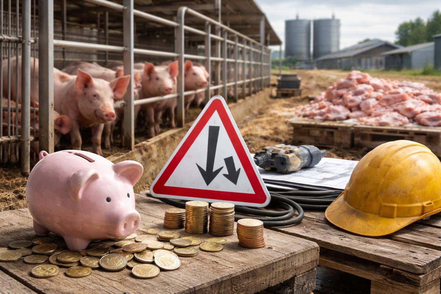 Redaktionelle Szene zum Thema „Schweinebauern warnen vor Preisdruck und Investitionsstopp“