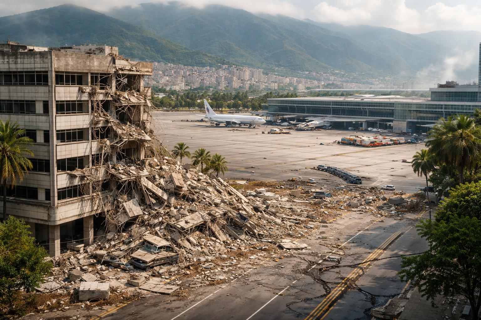 Redaktionelle Szene zum Thema „Schwere Erdbeben erschüttern Venezuela – Schäden und Opfer befürchtet“