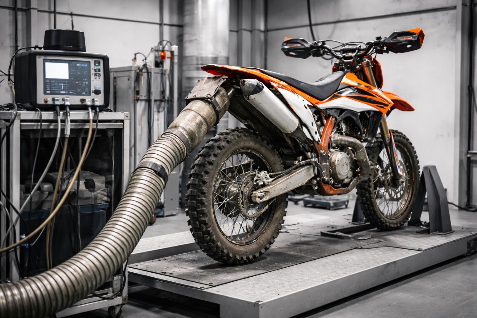 Redaktionelle Szene zum Thema „Schwere Vorwürfe gegen KTM wegen möglicher Manipulation von Motorrädern“
