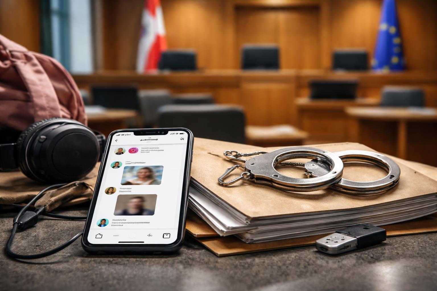 Redaktionelle Szene zum Thema „Schwerer Fall von Cyber-Grooming in Wien vor Gericht“