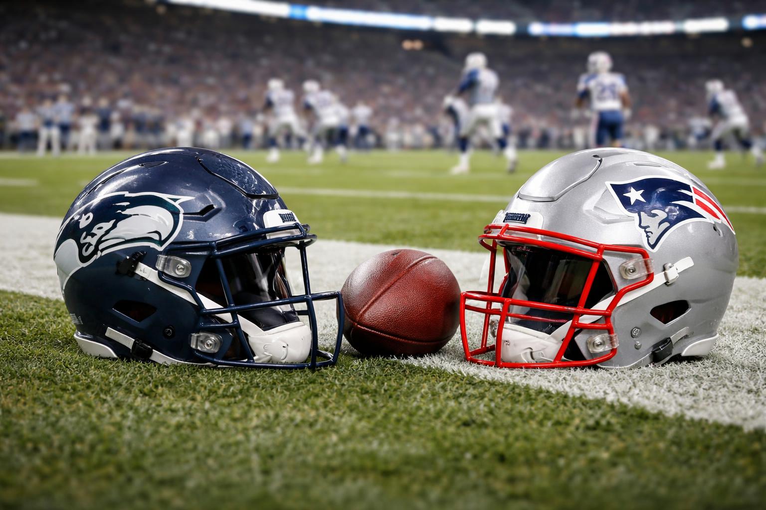 Redaktionelle Szene zum Thema „Seahawks starten mit Comebacksieg gegen Patriots in die NFL-Saison“
