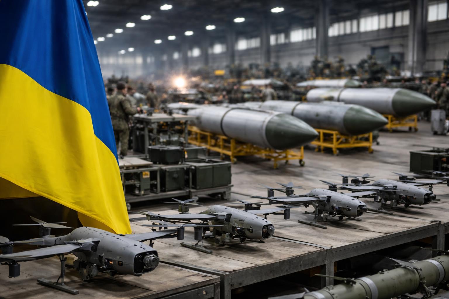 Redaktionelle Szene zum Thema „Selenskij setzt auf mehr Rüstung und weitere Angriffe auf Ziele in Russland“
