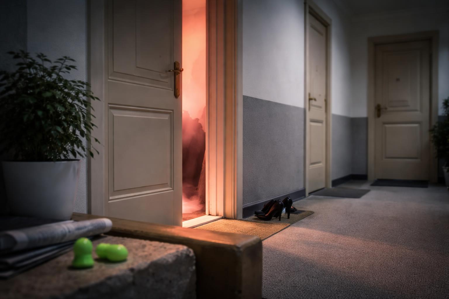 Redaktionelle Szene zum Thema „Sexgeräusche vom Nachbarn: Wann Lärm zum Nachbarschaftsstreit wird“