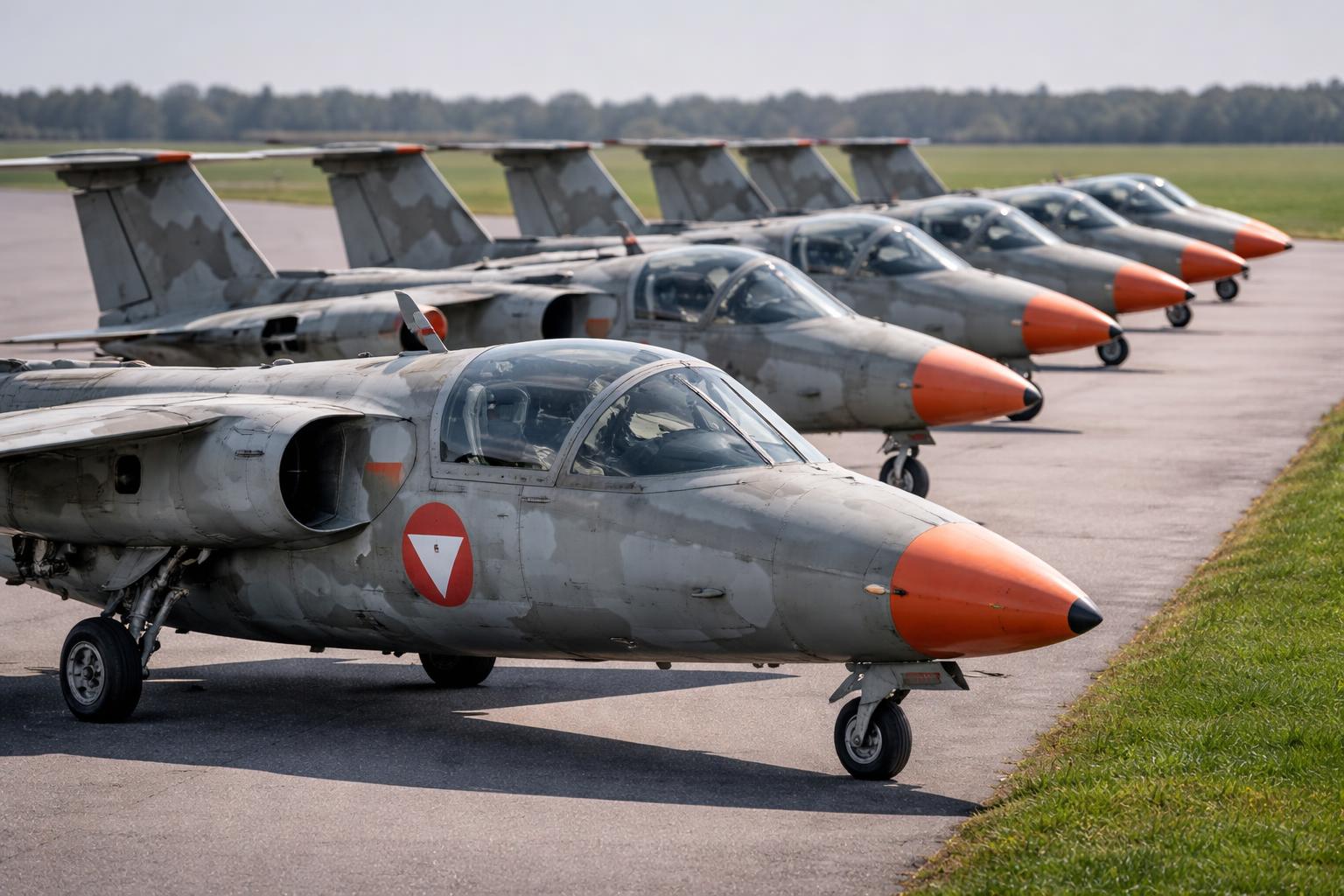 Redaktionelle Szene zum Thema „Sieben ausgemusterte Saab 105 stehen zum Verkauf“