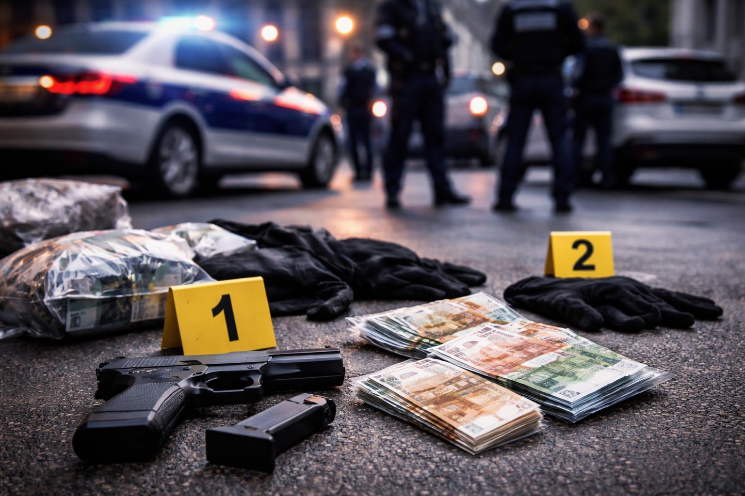 Redaktionelle Szene zum Thema „Sieben Männer nach Serie bewaffneter Überfälle in Wien festgenommen“
