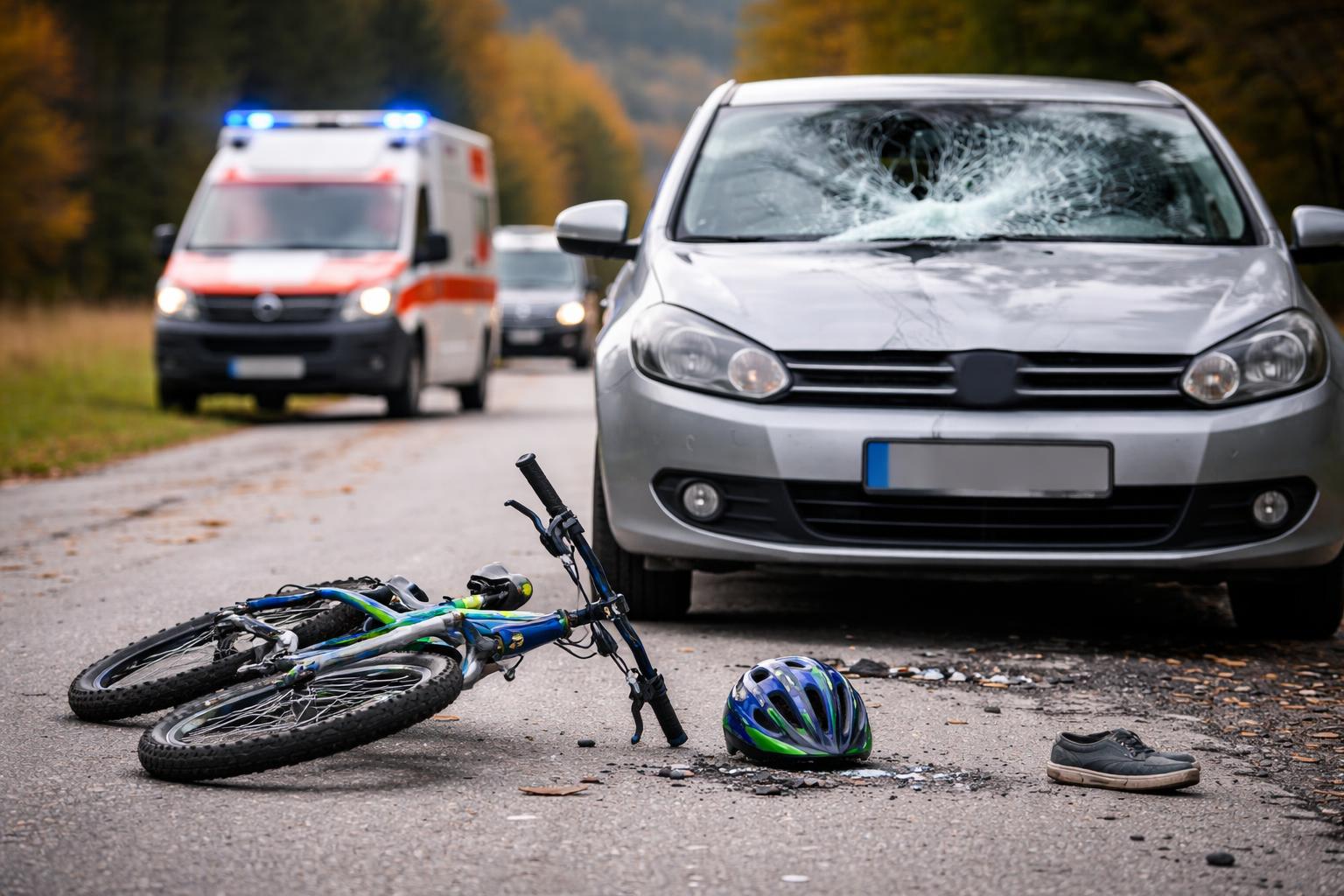 Redaktionelle Szene zum Thema „Siebenjähriger Radfahrer in Gaal schwer verletzt“
