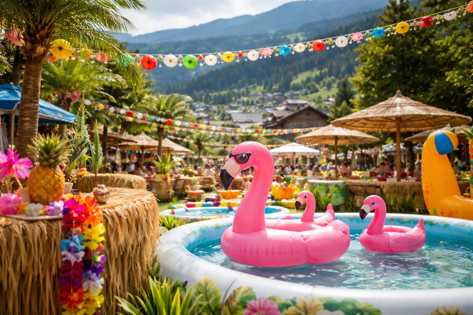 Redaktionelle Szene zum Thema „Sommerfasching in St. Gertraudi: Hawaii-Motto beim Gairer Fest im August“