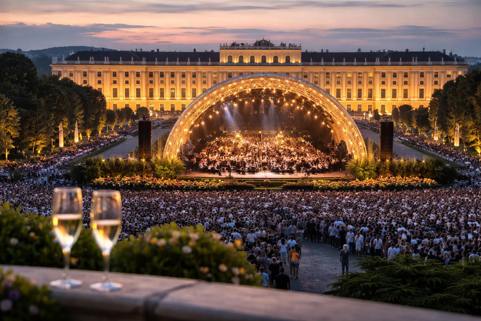 Redaktionelle Szene zum Thema „Sommernachtskonzert in Schönbrunn findet trotz Kürzung statt“
