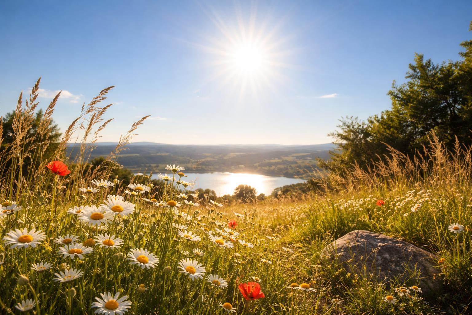 Redaktionelle Szene zum Thema „Sommersonnenwende markiert Beginn des Sommers – heute ist der längste Tag des Jahres“