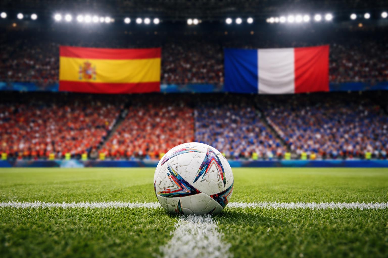 Redaktionelle Szene zum Thema „Spanien zieht ins WM-Finale ein und schlägt Frankreich klar“