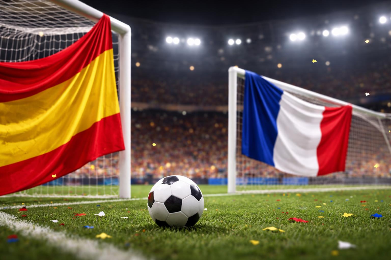 Redaktionelle Szene zum Thema „Spanien zieht mit 2:0 gegen Frankreich ins WM-Finale ein“