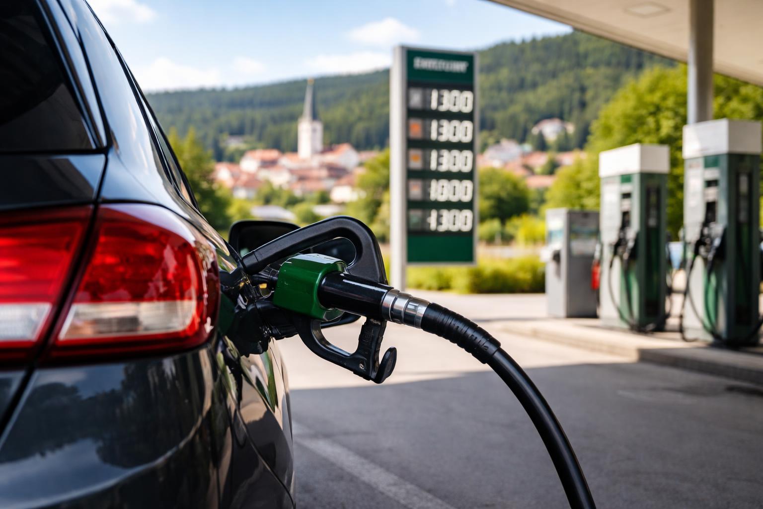 Redaktionelle Szene zum Thema „Spritpreise in Zwettl: Wo Autofahrer aktuell am günstigsten tanken“