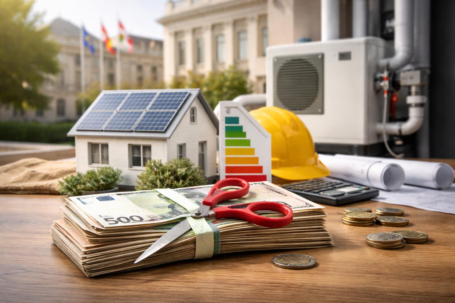 Redaktionelle Szene zum Thema „Staat kürzt Förderungen: Bei Klima, Sanierung und Arbeitsmarkt wird weniger ausgegeben“