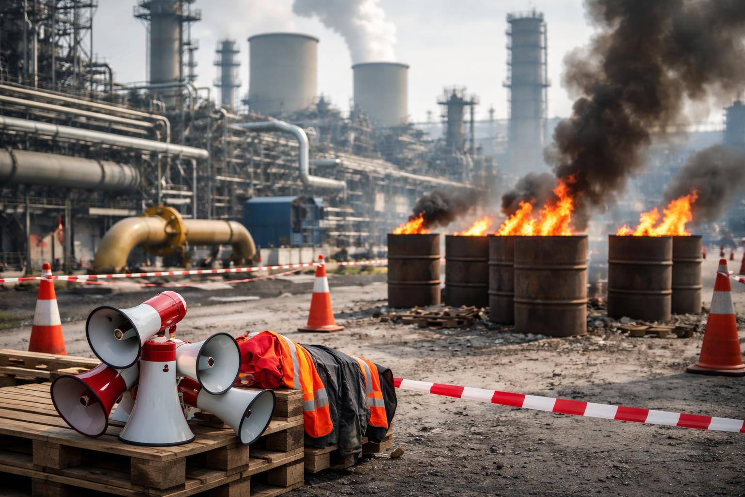 Redaktionelle Szene zum Thema „Streiks weiten sich auf bis zu 20 Betriebe aus“