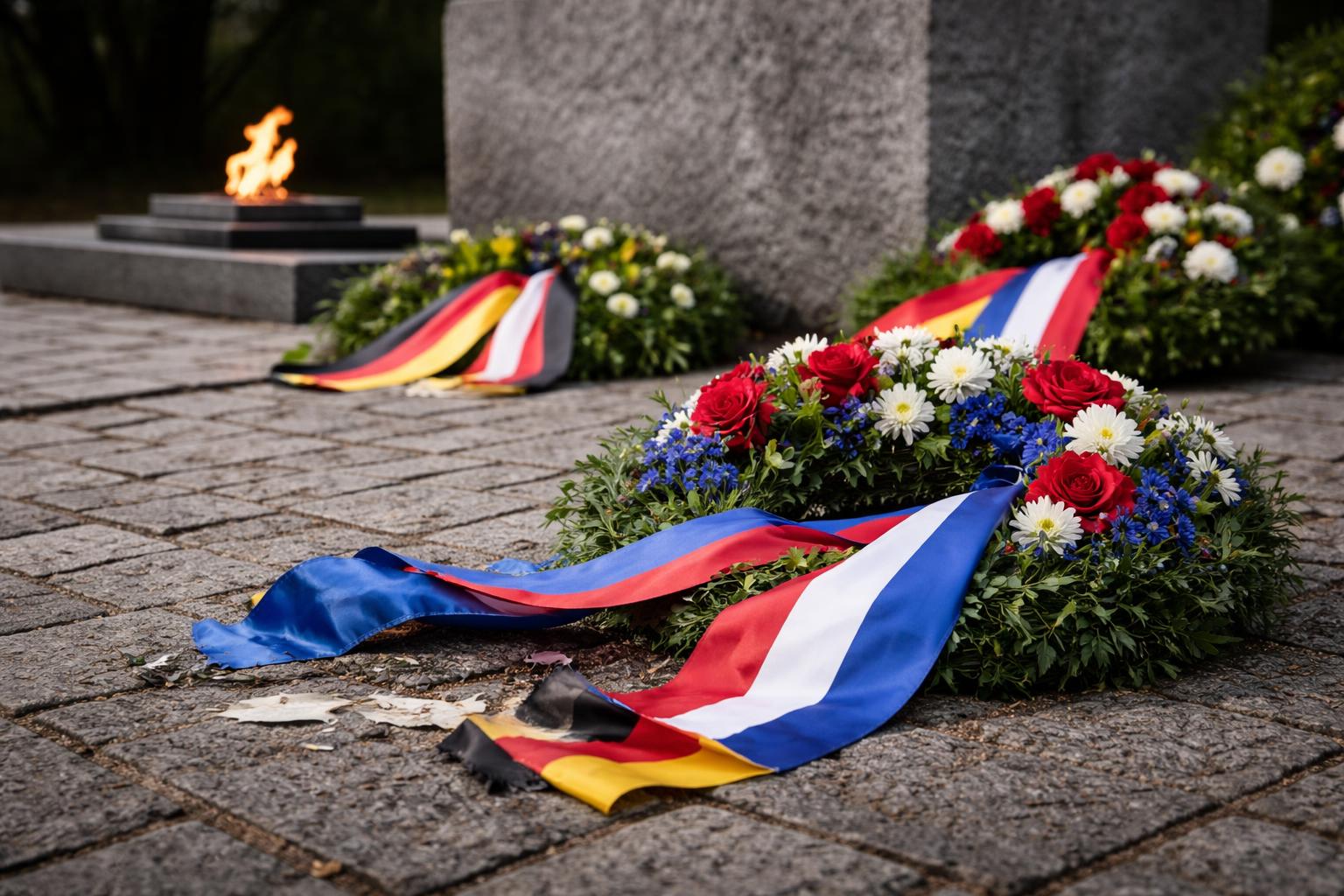 Redaktionelle Szene zum Thema „Streit um AfD-Gedenkkranz bei Stauffenberg-Gedenken in Deutschland“