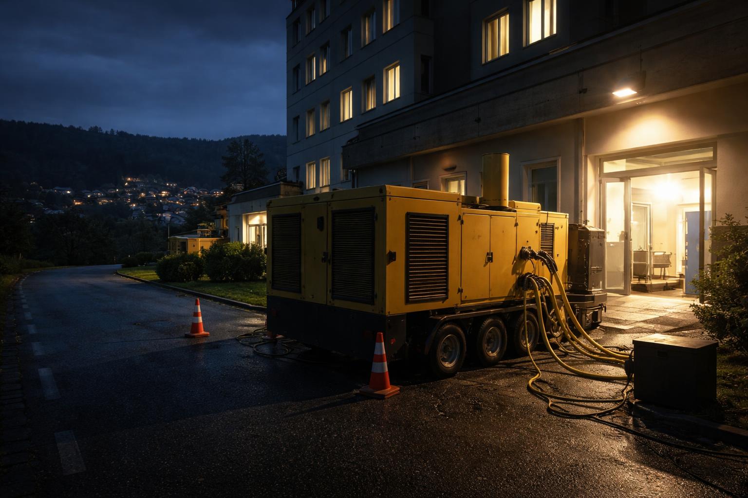 Redaktionelle Szene zum Thema „Stromausfall trifft Teile von Waidhofen an der Thaya – Klinik zeitweise auf Notstrom angewiesen“