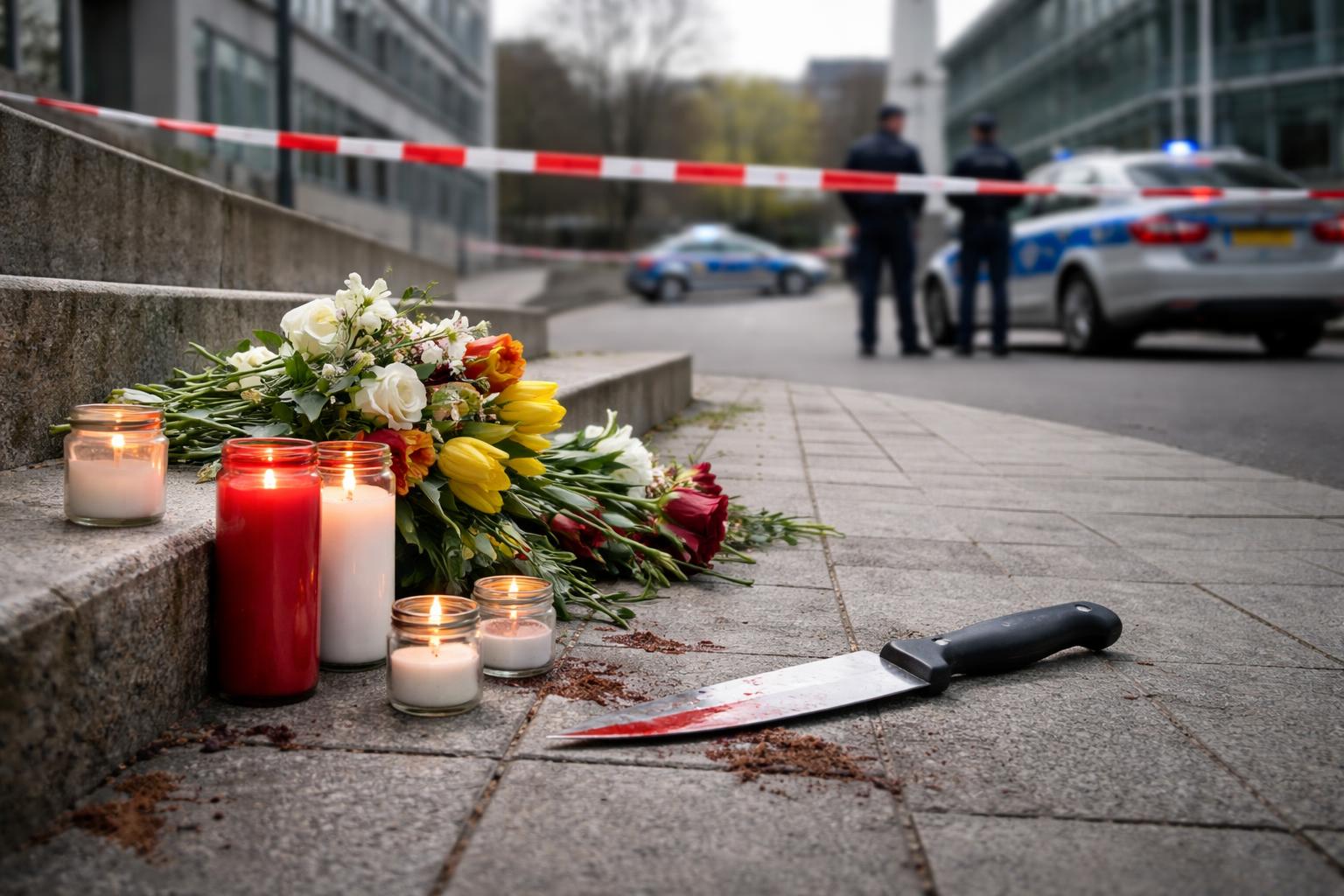 Redaktionelle Szene zum Thema „Student bei Messerangriff in Trier getötet“