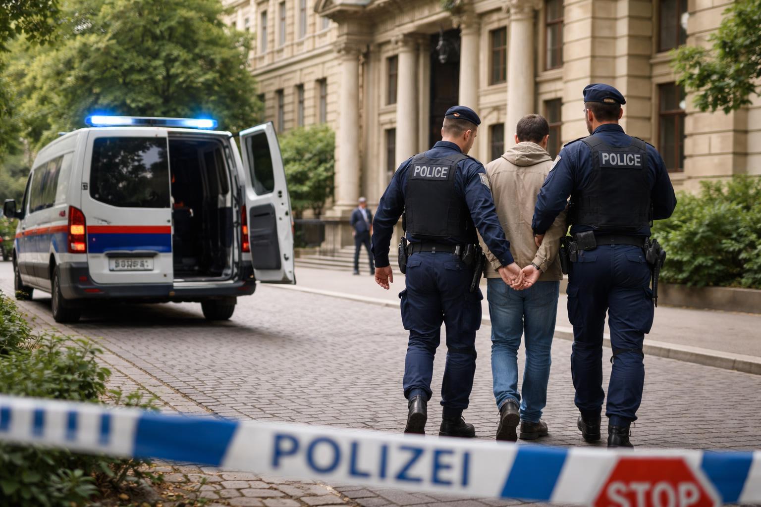 Redaktionelle Szene zum Thema „Syrischer Ex-Polizeichef in Syrien festgenommen“