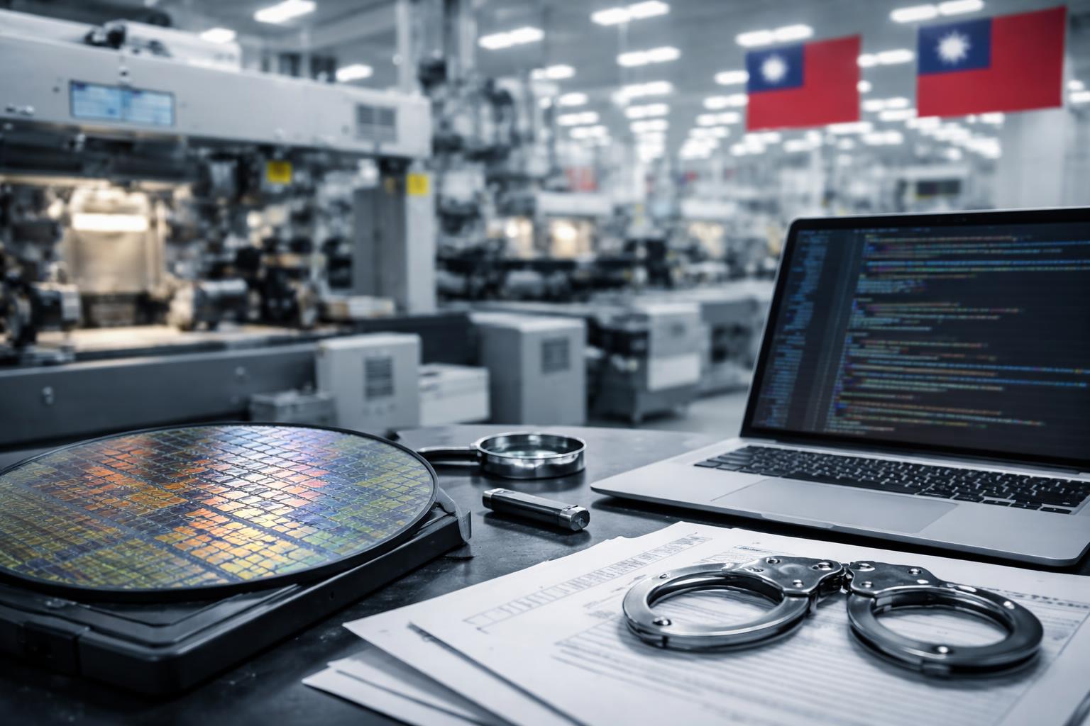 Redaktionelle Szene zum Thema „Taiwan klagt früheren TSMC-Manager wegen mutmaßlicher Spionage an“