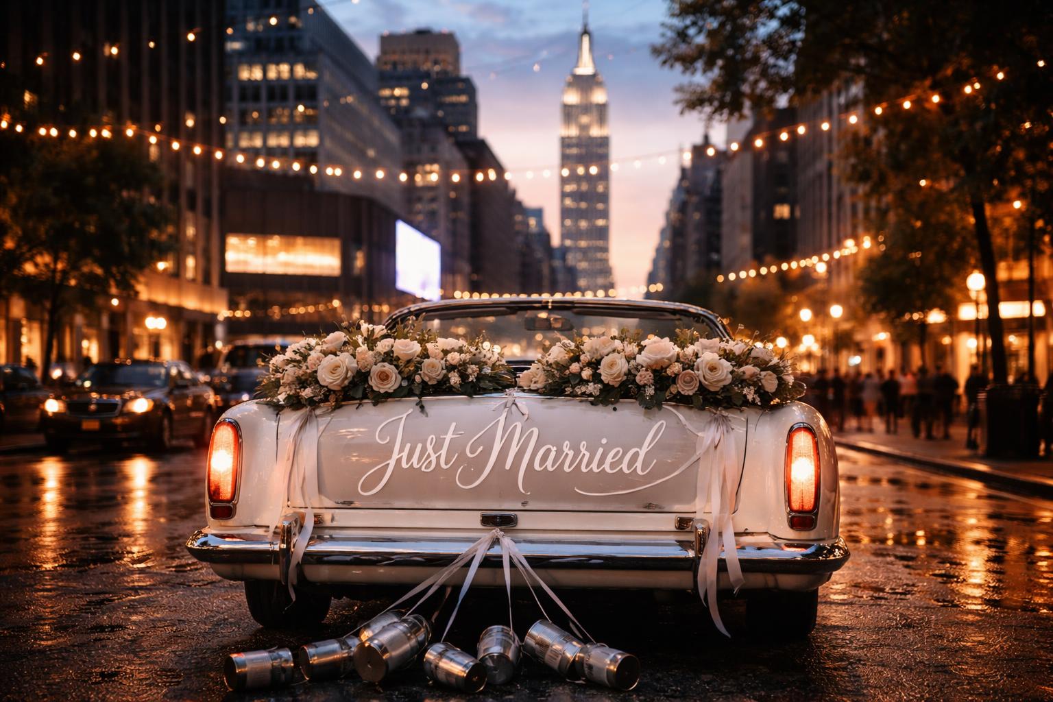 Redaktionelle Szene zum Thema „Taylor Swift und Travis Kelce feiern ihre Hochzeit in New York“