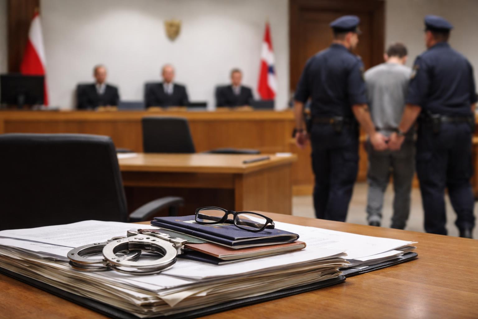 Redaktionelle Szene zum Thema „Terrorprozess in Villach: Verteidiger warnt vor „Belohnung“ durch Abschiebung“
