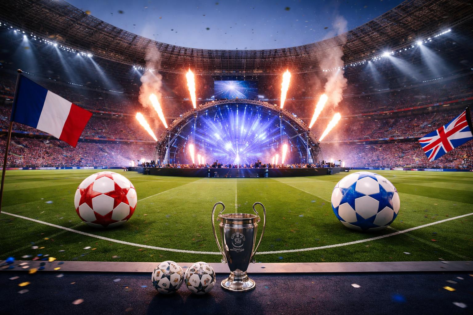 Redaktionelle Szene zum Thema „The Killers sorgen vor dem Champions-League-Finale für Stimmung“
