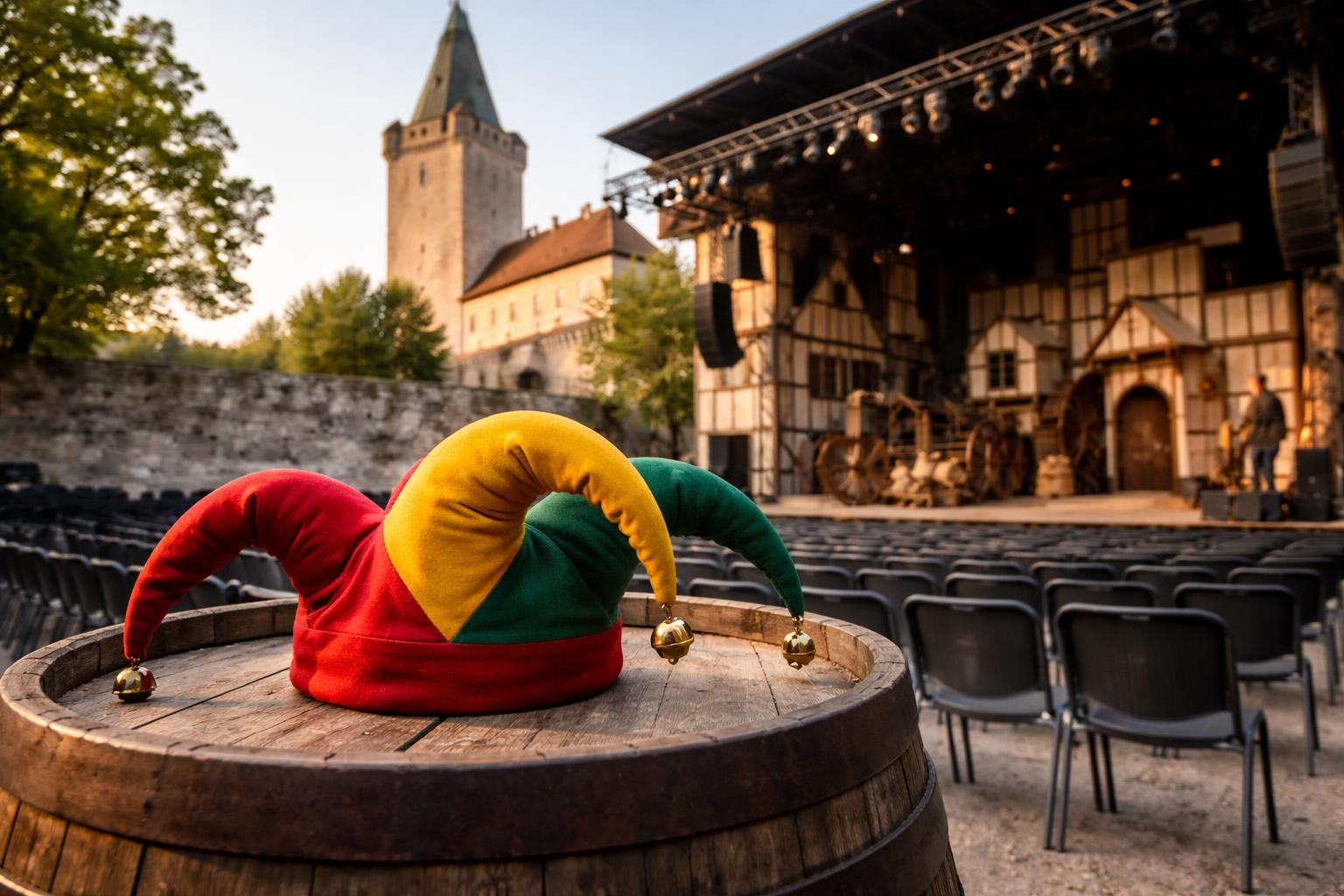 Redaktionelle Szene zum Thema „„Till Eulenspiegel“ eröffnet die 50. Sommersaison in Perchtoldsdorf“