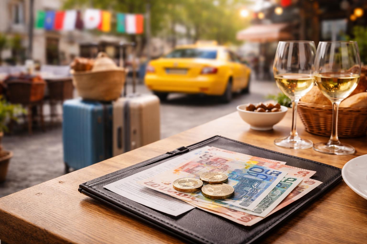 Redaktionelle Szene zum Thema „Trinkgeld im Urlaub: Regeln, Gepflogenheiten und was in Europa üblich ist“