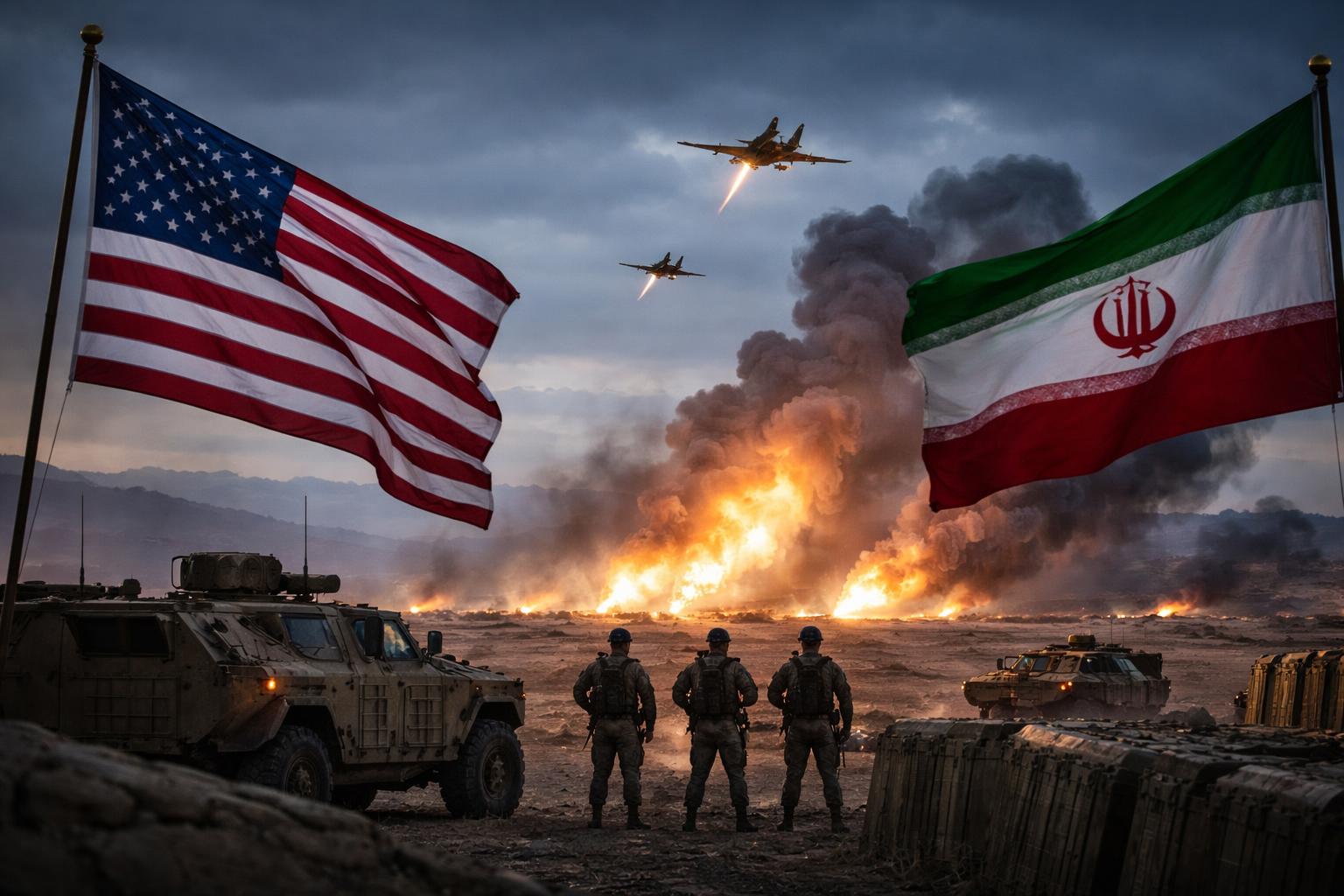 Redaktionelle Szene zum Thema „Trump droht Iran nach Tod von US-Soldaten mit Vergeltung“