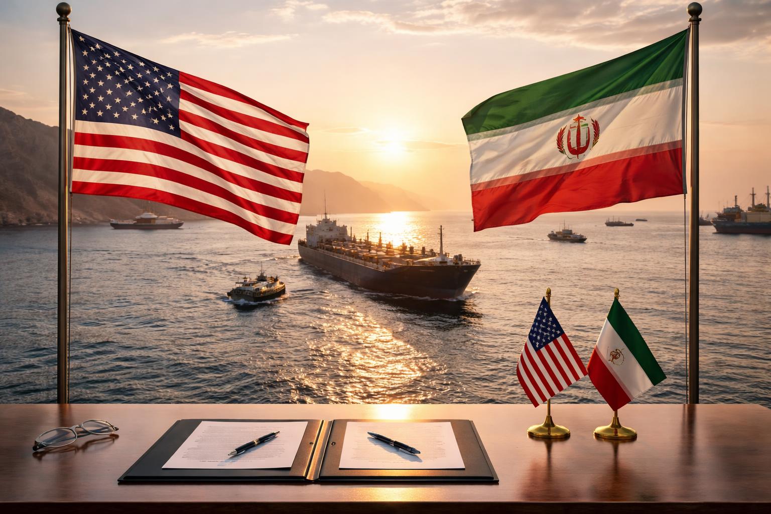 Redaktionelle Szene zum Thema „Trump kündigt Unterzeichnung von Friedensabkommen mit Iran für Sonntag an“