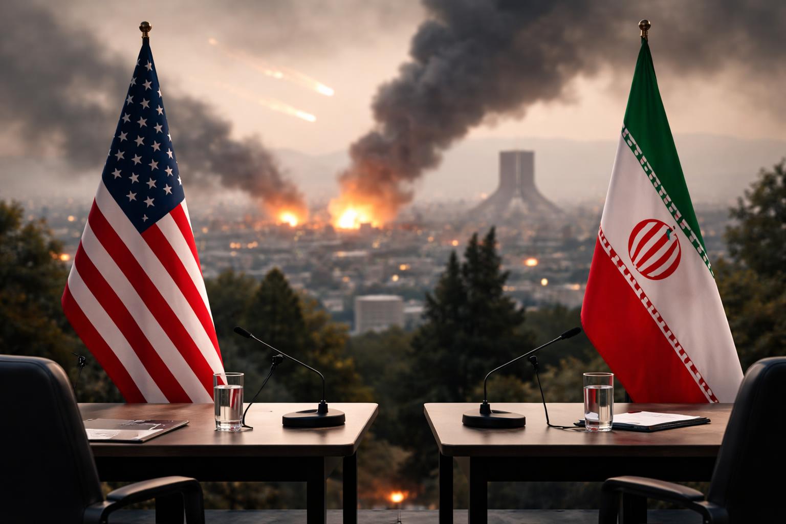 Redaktionelle Szene zum Thema „Trump kündigt weitere Gespräche mit Iran an – Waffenruhe offenbar beendet“