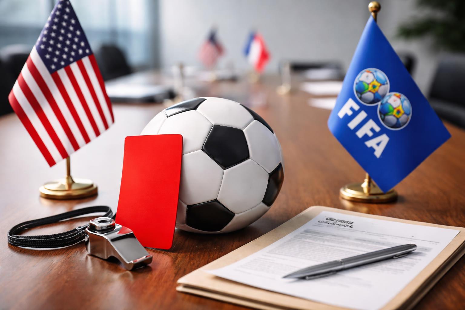 Redaktionelle Szene zum Thema „Trump lässt FIFA-Rot für Balogun prüfen“
