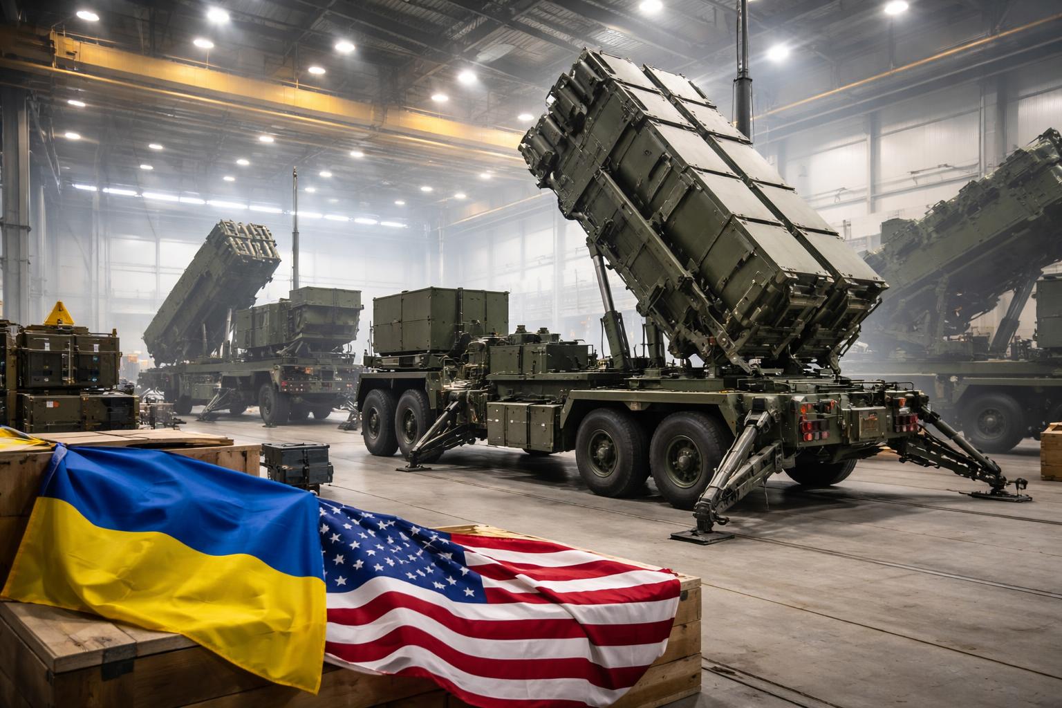 Redaktionelle Szene zum Thema „Trump zögert bei ukrainischer Patriot-Produktion“