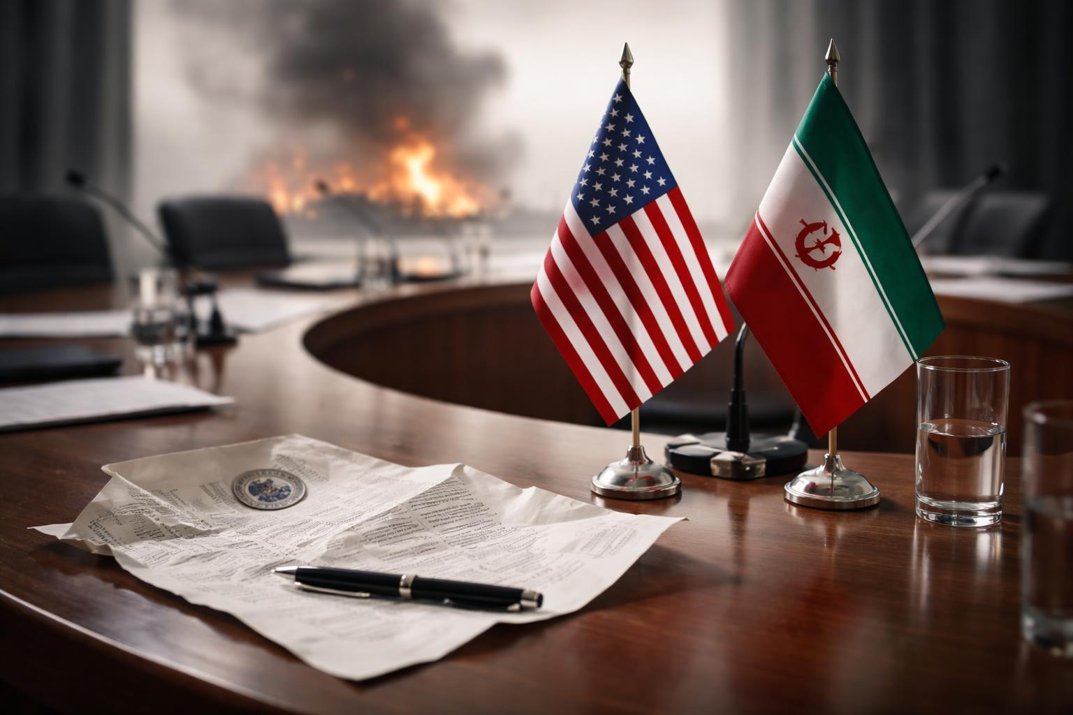 Redaktionelle Szene zum Thema „Trumps Memorandum bringt Iran-Gespräche nicht voran“