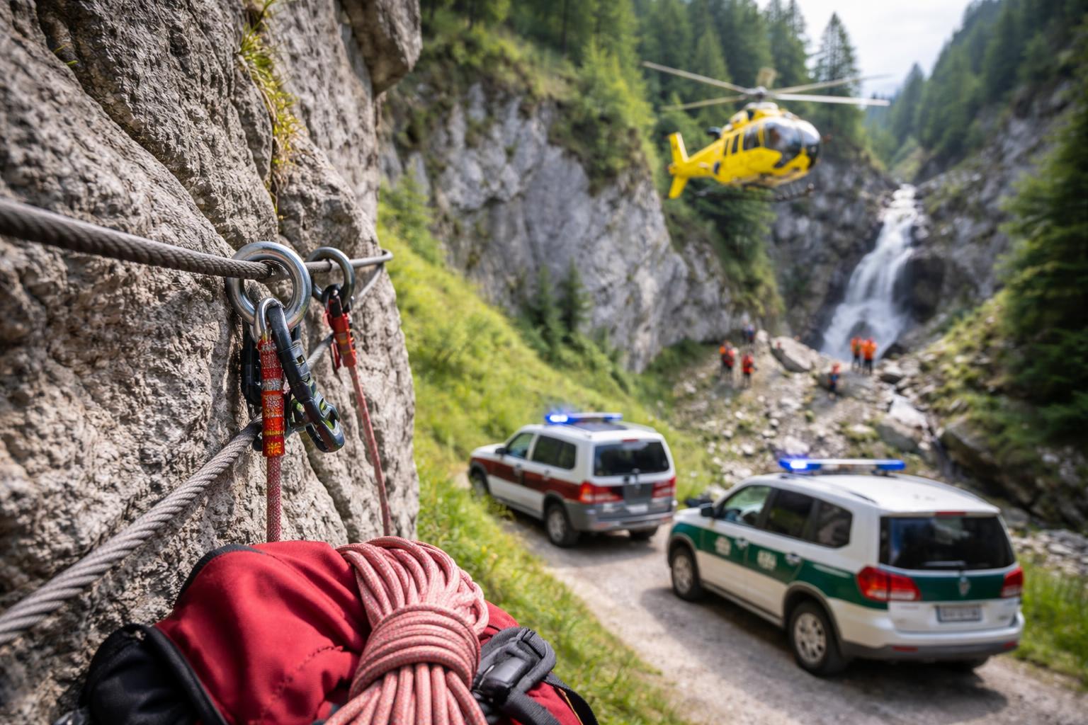 Redaktionelle Szene zum Thema „Tscheche stirbt bei Absturz im Postalm-Klettersteig“
