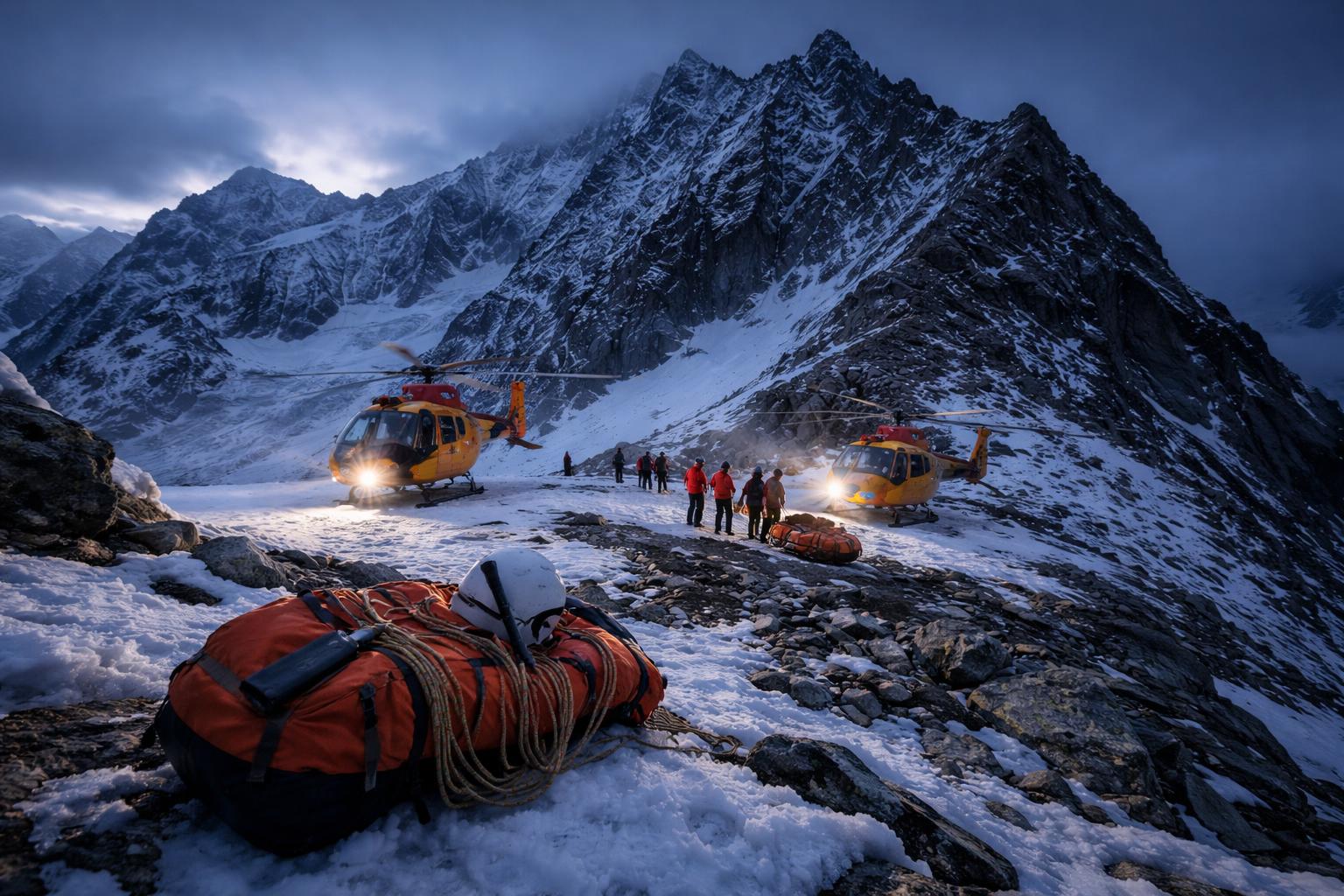 Redaktionelle Szene zum Thema „Tschechisches Paar übersteht eisige Nacht am Großglockner“
