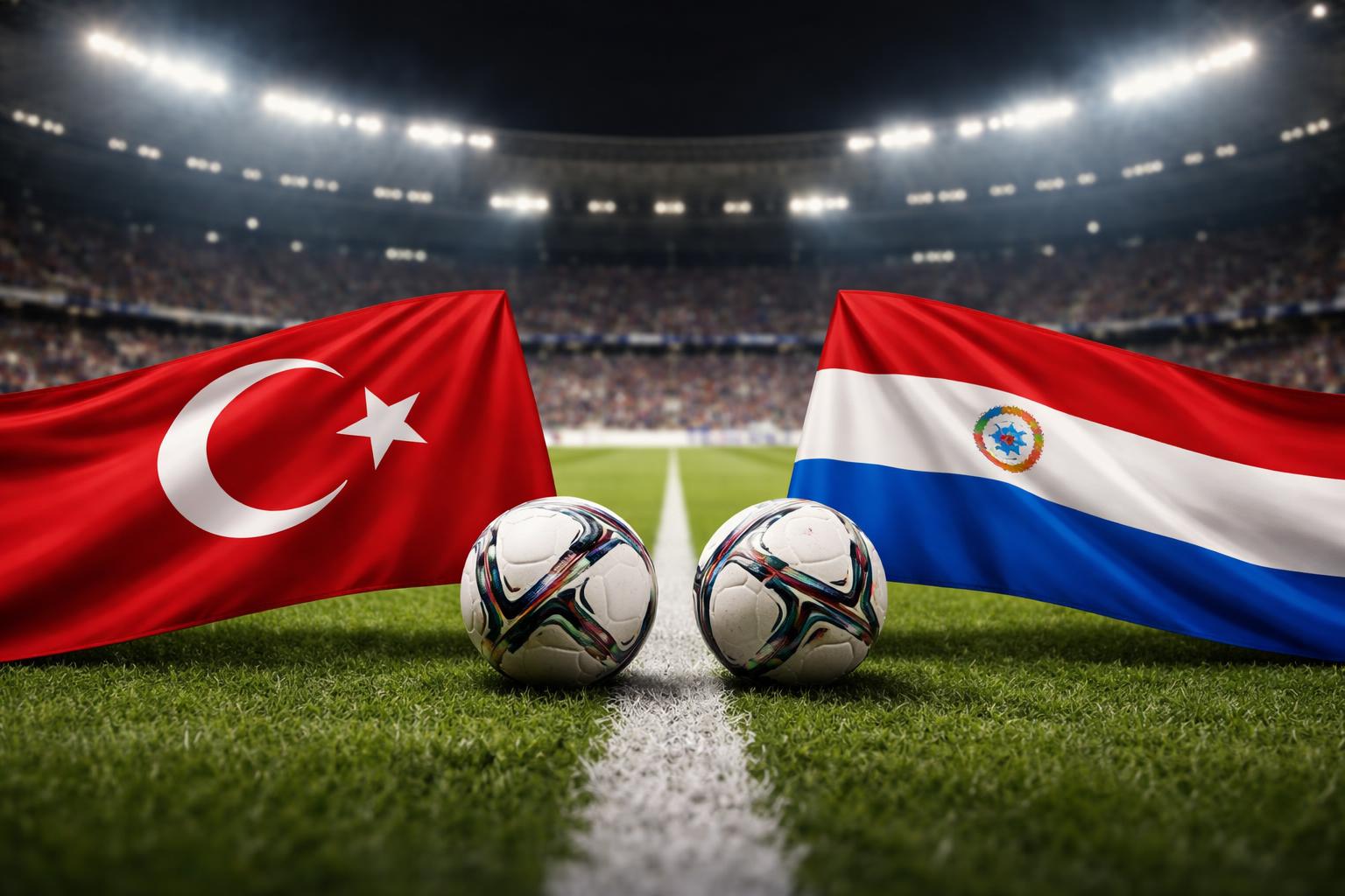 Redaktionelle Szene zum Thema „Türkei und Paraguay kämpfen früh um die letzte WM-Chance“