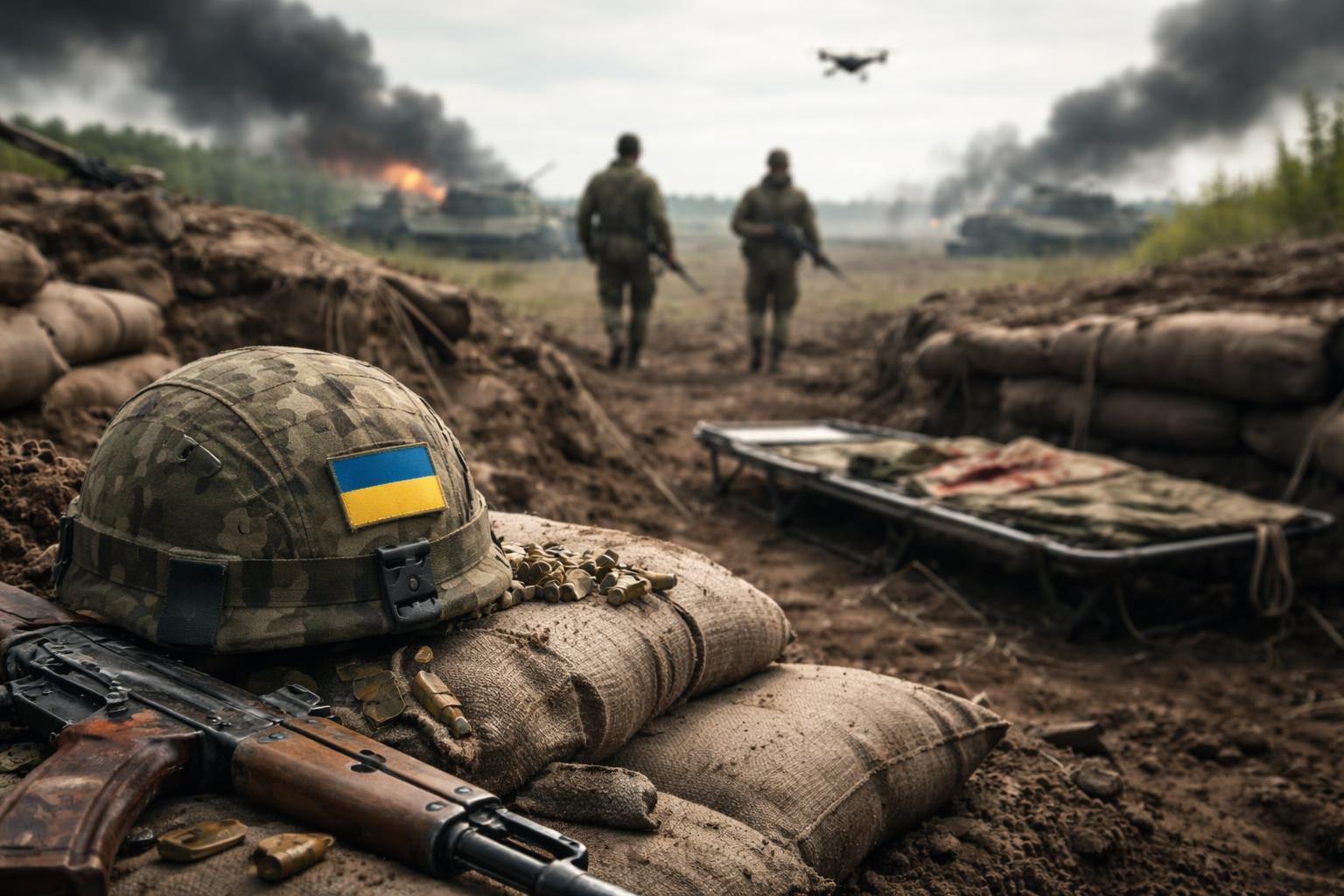 Redaktionelle Szene zum Thema „Ukraine erwartet weitere Jahre des Abnützungskriegs“