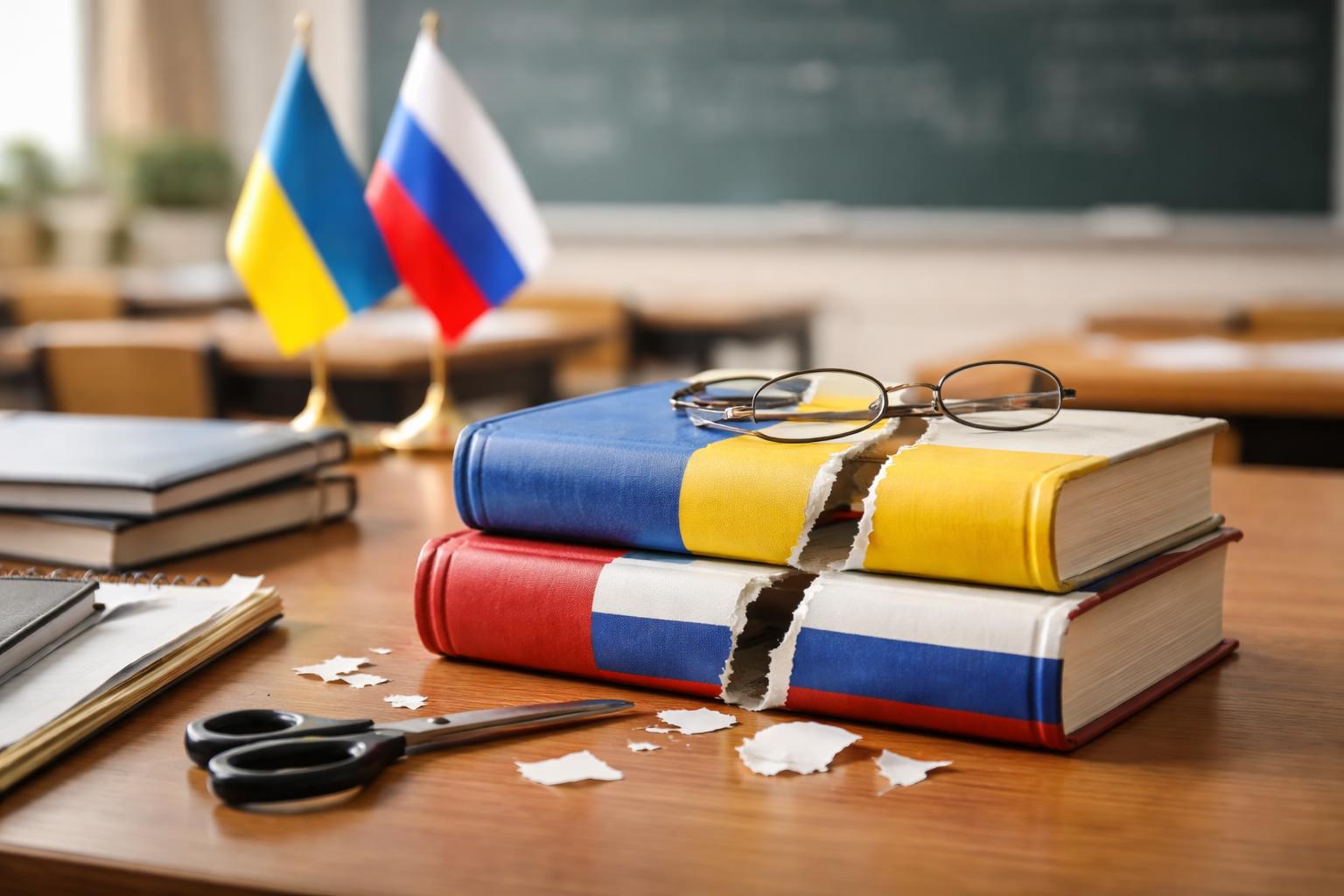 Redaktionelle Szene zum Thema „Ukraine streicht Russisch den Schutzstatus“