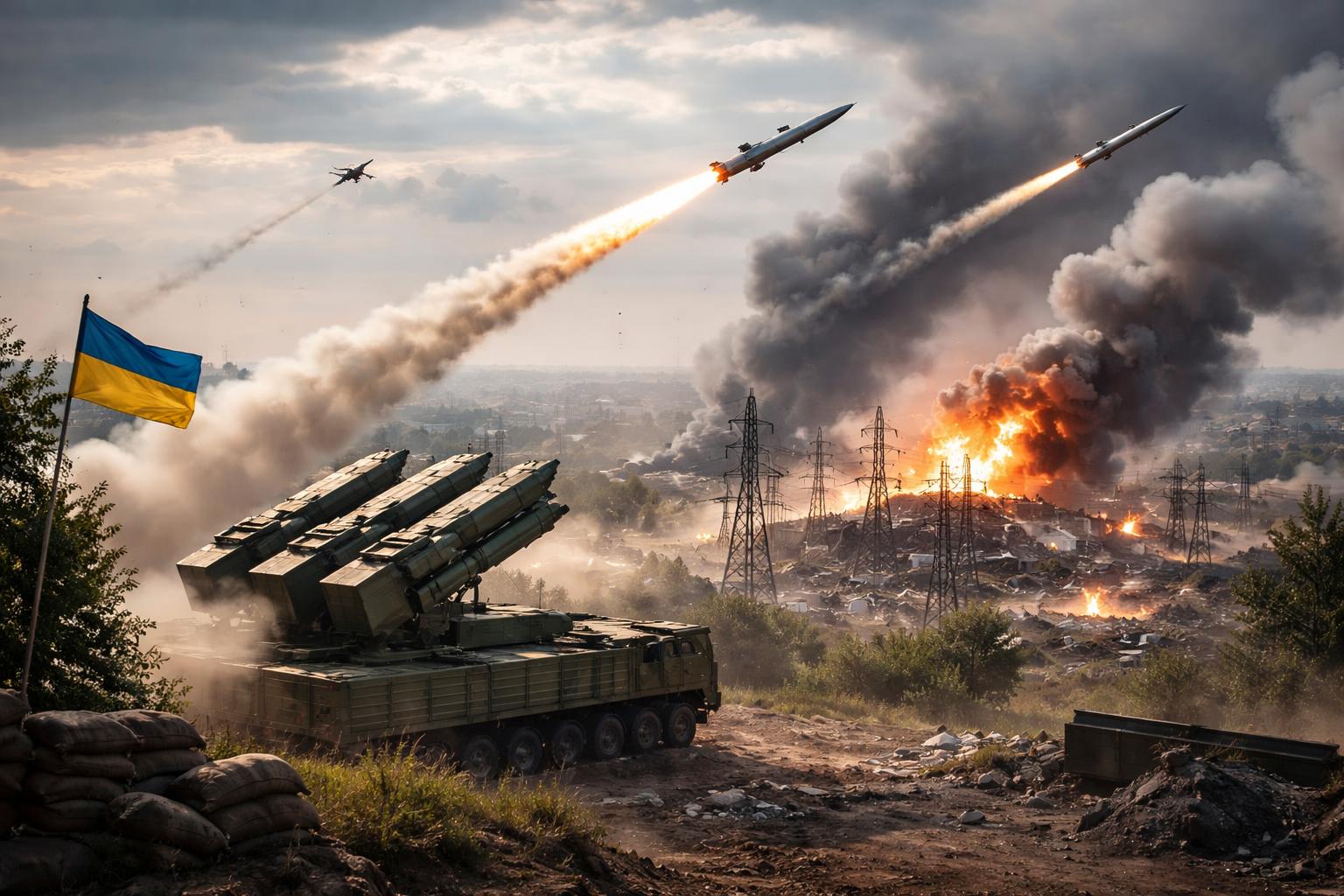 Redaktionelle Szene zum Thema „Ukraine warnt vor verstärkten Luftangriffen im Sommer“