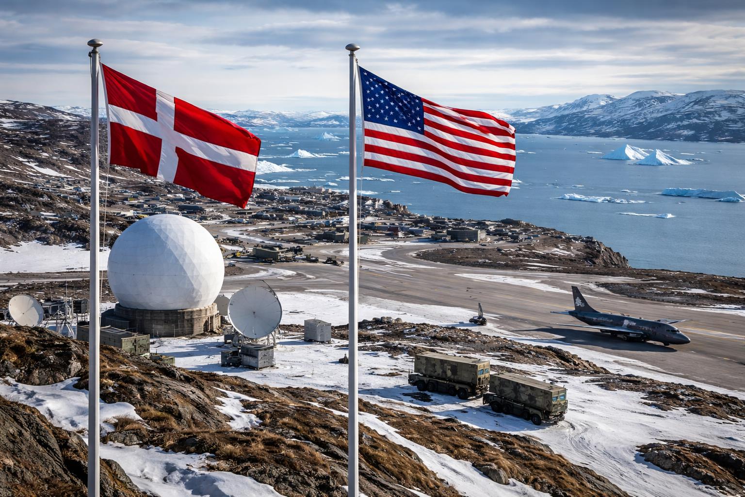 Redaktionelle Szene zum Thema „US-Beamter: Grönland-Übernahme als „einzige Lösung“ gegen Sicherheitsrisiken“