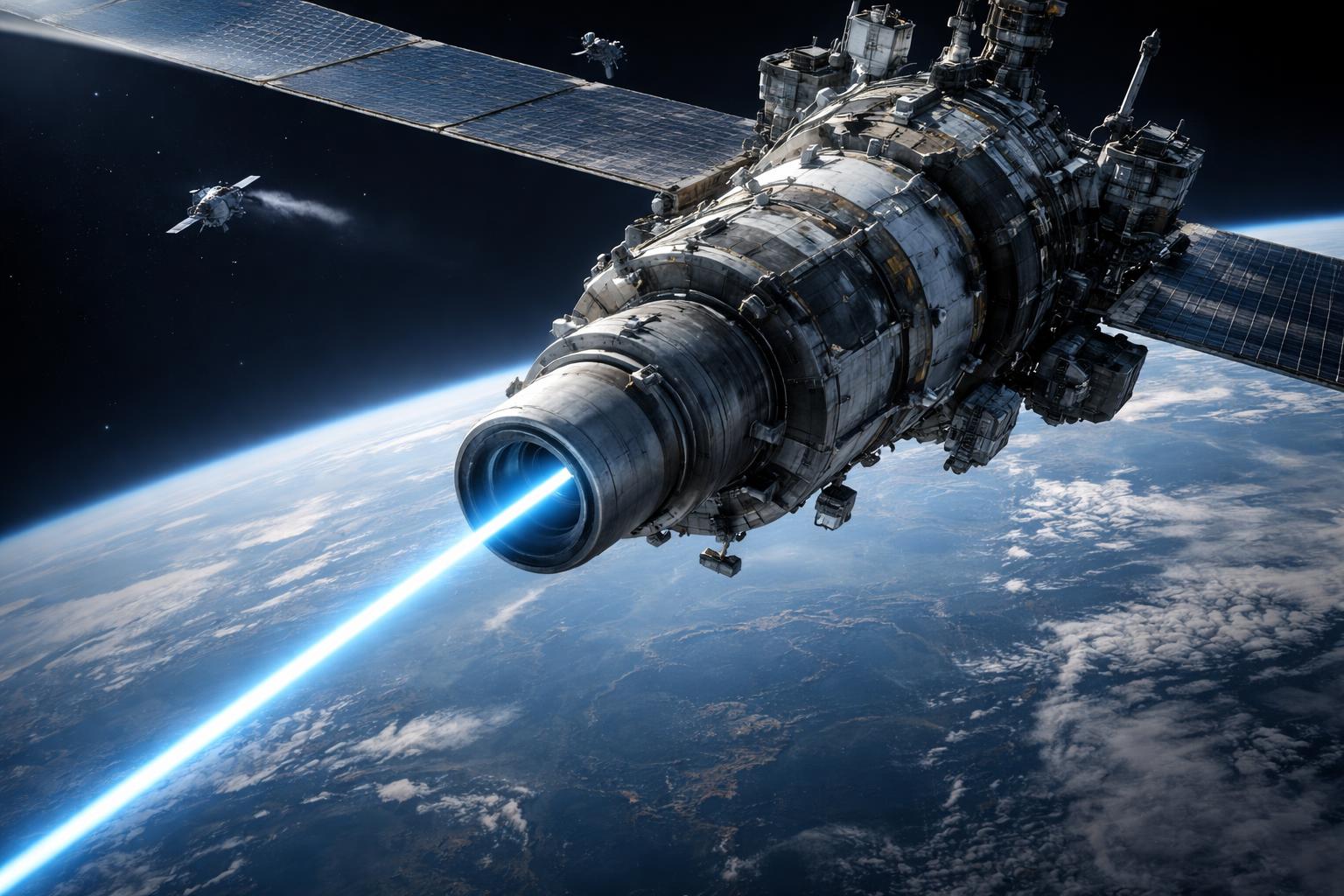 Redaktionelle Szene zum Thema „US-Space Force bestätigt Waffen zur Weltraumkontrolle im Orbit“